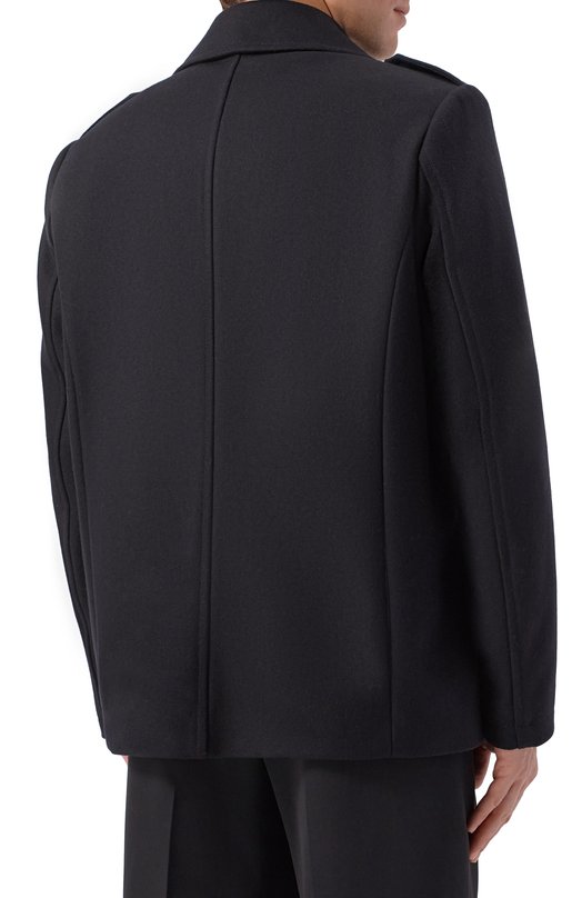 Шерстяное пальто Dolce & Gabbana G053DT/FU293 Чёрный  G053DT/FU293 Фото 4