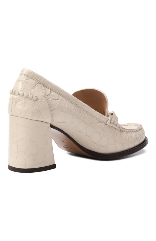 Кожаные туфли Ferragamo 01K348/784 Кремовый  01K348/784 Фото 5