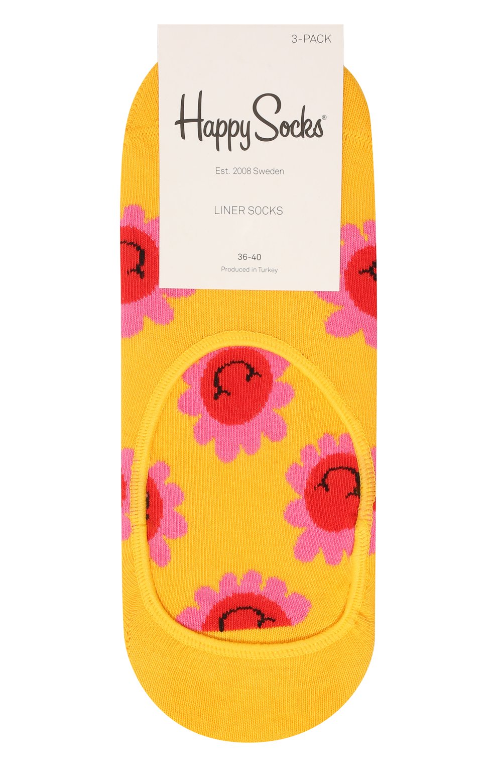 Носки 3-pack smiling face line HAPPY SOCKS, арт. SMF18, фото 1