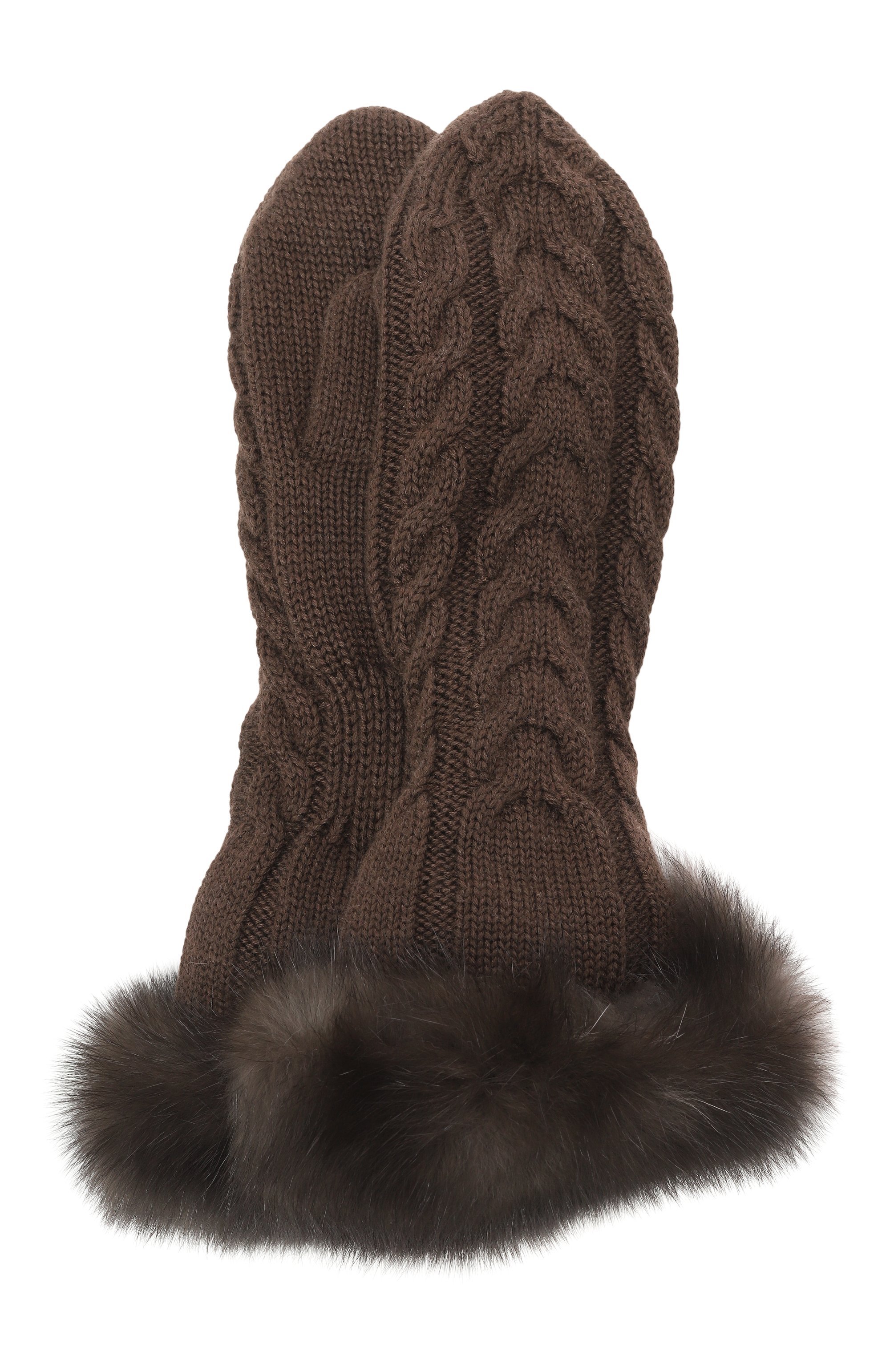 Кашемировые варежки с отделкой из соболя BLACK SABLE, арт. BS-ACSKV-EB, фото 1