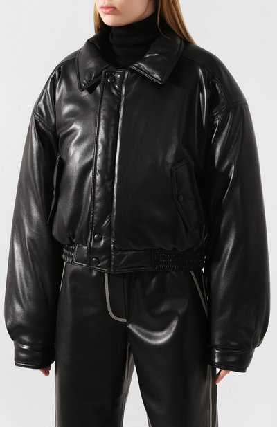 Бомбер NANUSHKA, арт. B0MI_BLACK_VEGAN LEATHER, фото 3