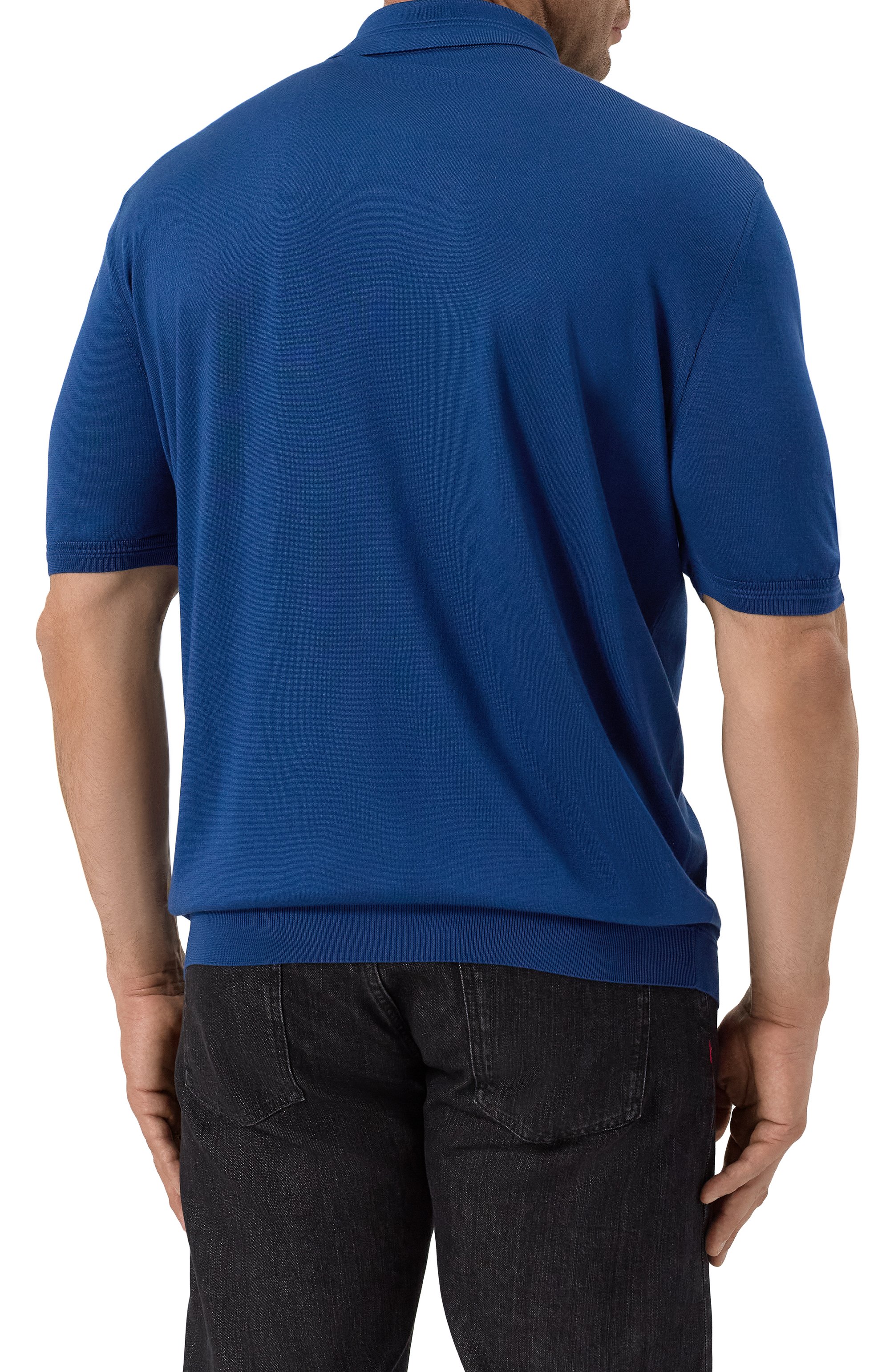 Шелковая рубашка ZILLI синего цвета по цене 170500 руб., арт. KBBP02M0640VCHP00/62, фото 4 Шелковая рубашка ZILLI, арт. KBBP02M0640VCHP00/62, фото 4