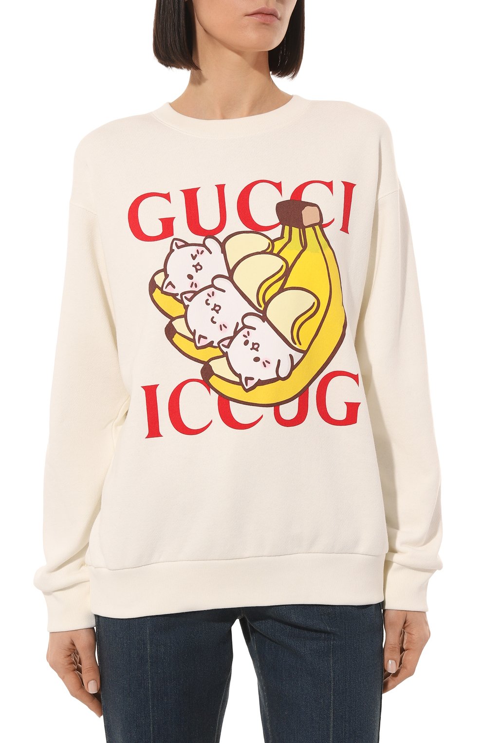 Хлопковый свитшот GUCCI, арт. 617964 XJDGM, фото 3