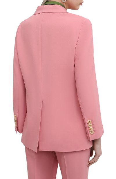 Жакет из вискозы GUCCI розового цвета по цене 194500 руб., арт. 643294/ZKR01, фото 4 Жакет из вискозы GUCCI, арт. 643294/ZKR01, фото 4