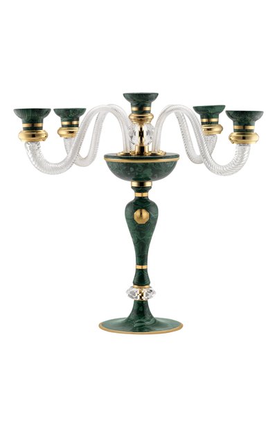 Подсвечник на пять свечей royal malachite STEFANO RICCI, арт. 0A05CANDLE/MLCH01
