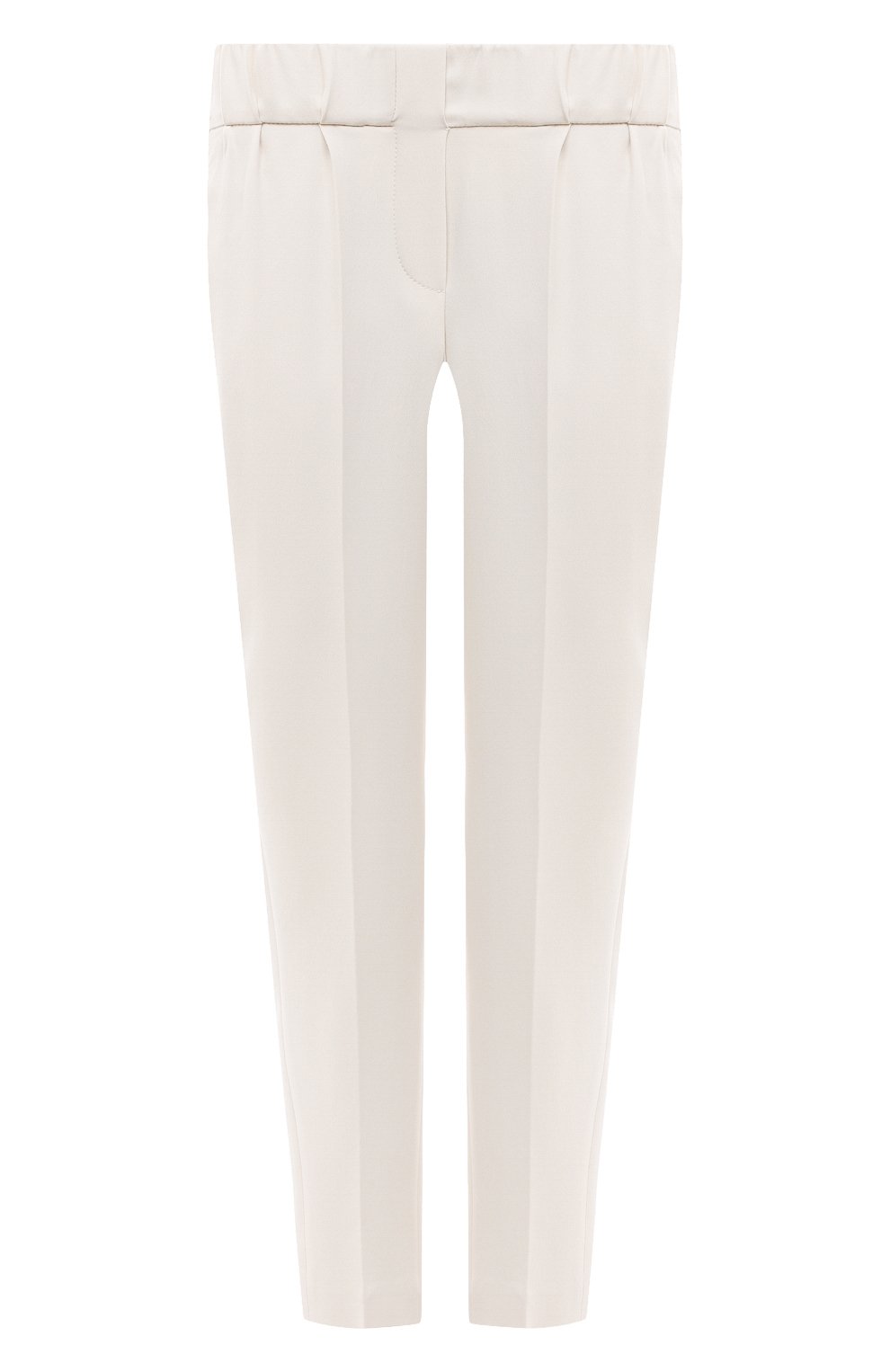 Брюки BRUNELLO CUCINELLI белого цвета по цене 94150 руб., арт. MA029P1673, фото 1 Брюки BRUNELLO CUCINELLI, арт. MA029P1673, фото 1