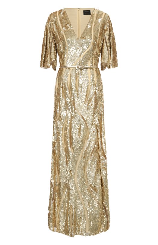 Платье с отделкой пайетками Marina Rinaldi Elegante JUMS Золотой JUMS