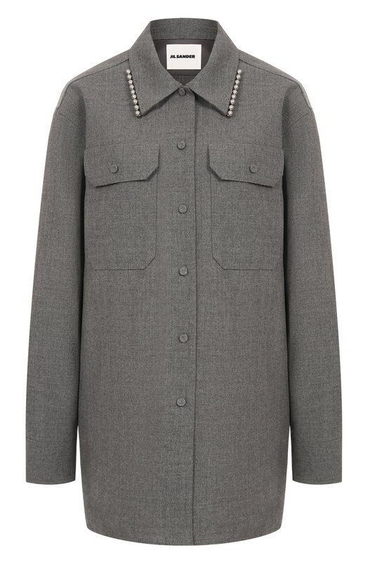 Шерстяная рубашка Jil Sander J03DL0210/J41557 Серый J03DL0210/J41557