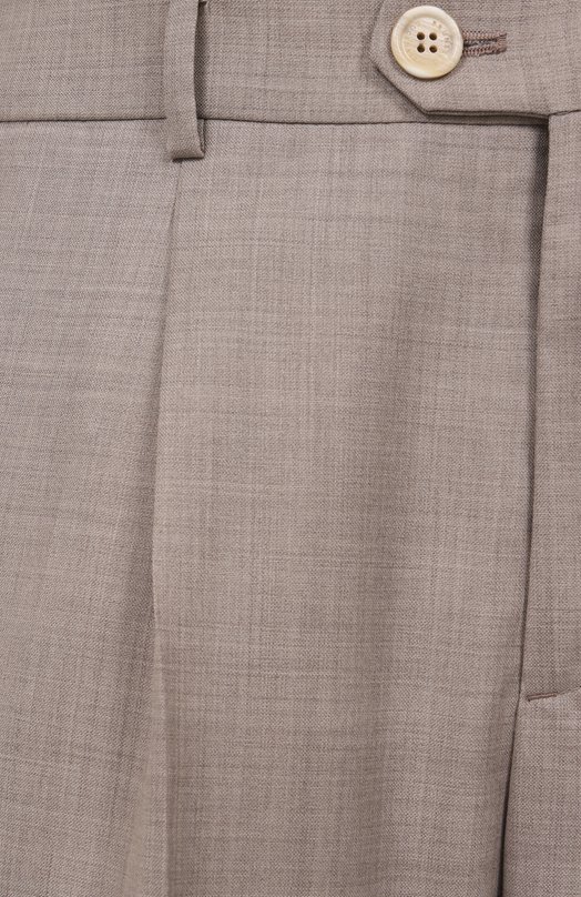 Шерстяные брюки Brunello Cucinelli MB407E1450 Бежевый  MB407E1450 Фото 5