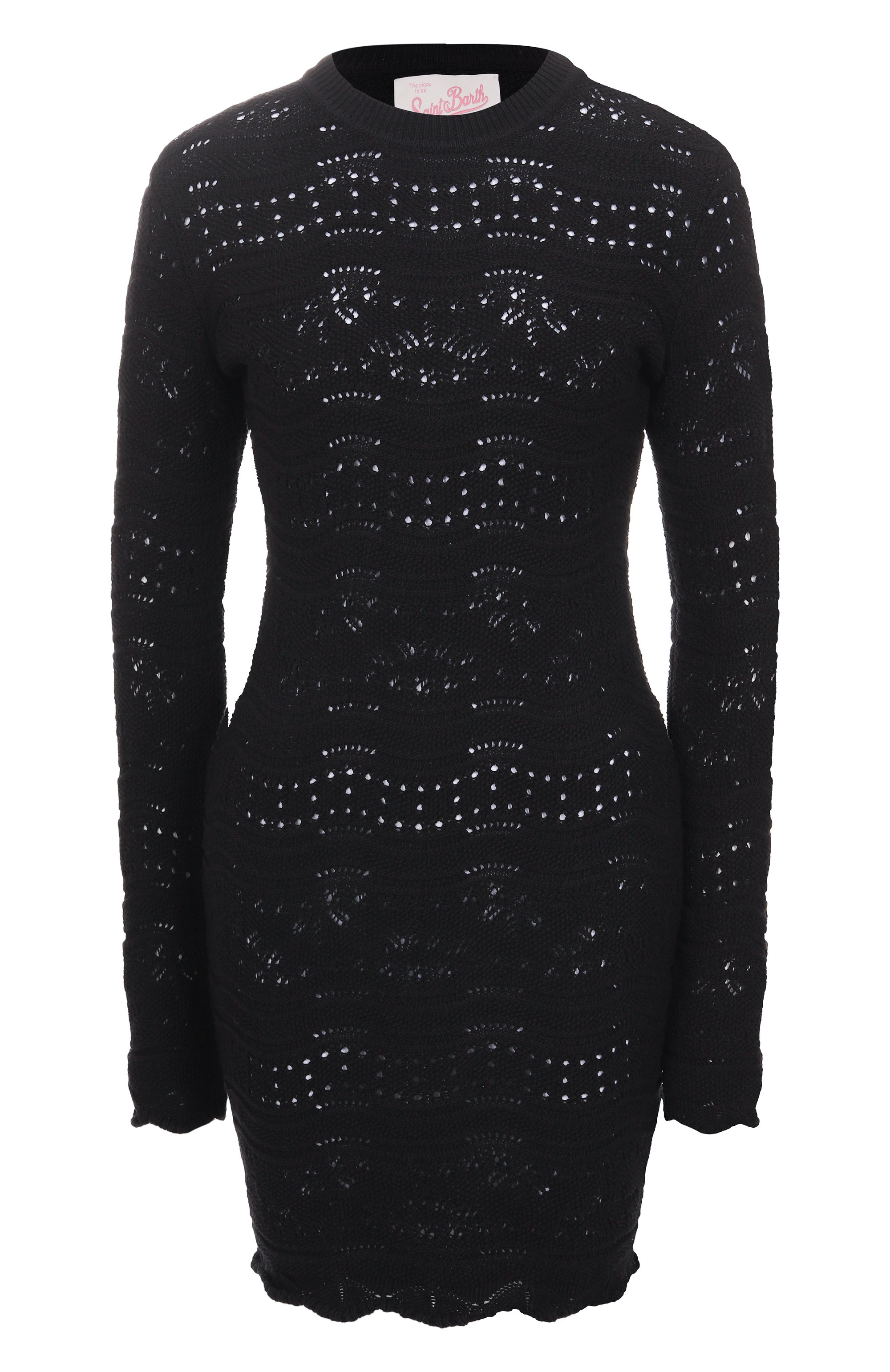 Хлопковое платье MC2 SAINT BARTH черного цвета по цене 27250 руб., арт. STBW IMANY/00057H, фото 1 Хлопковое платье MC2 SAINT BARTH, арт. STBW IMANY/00057H, фото 1