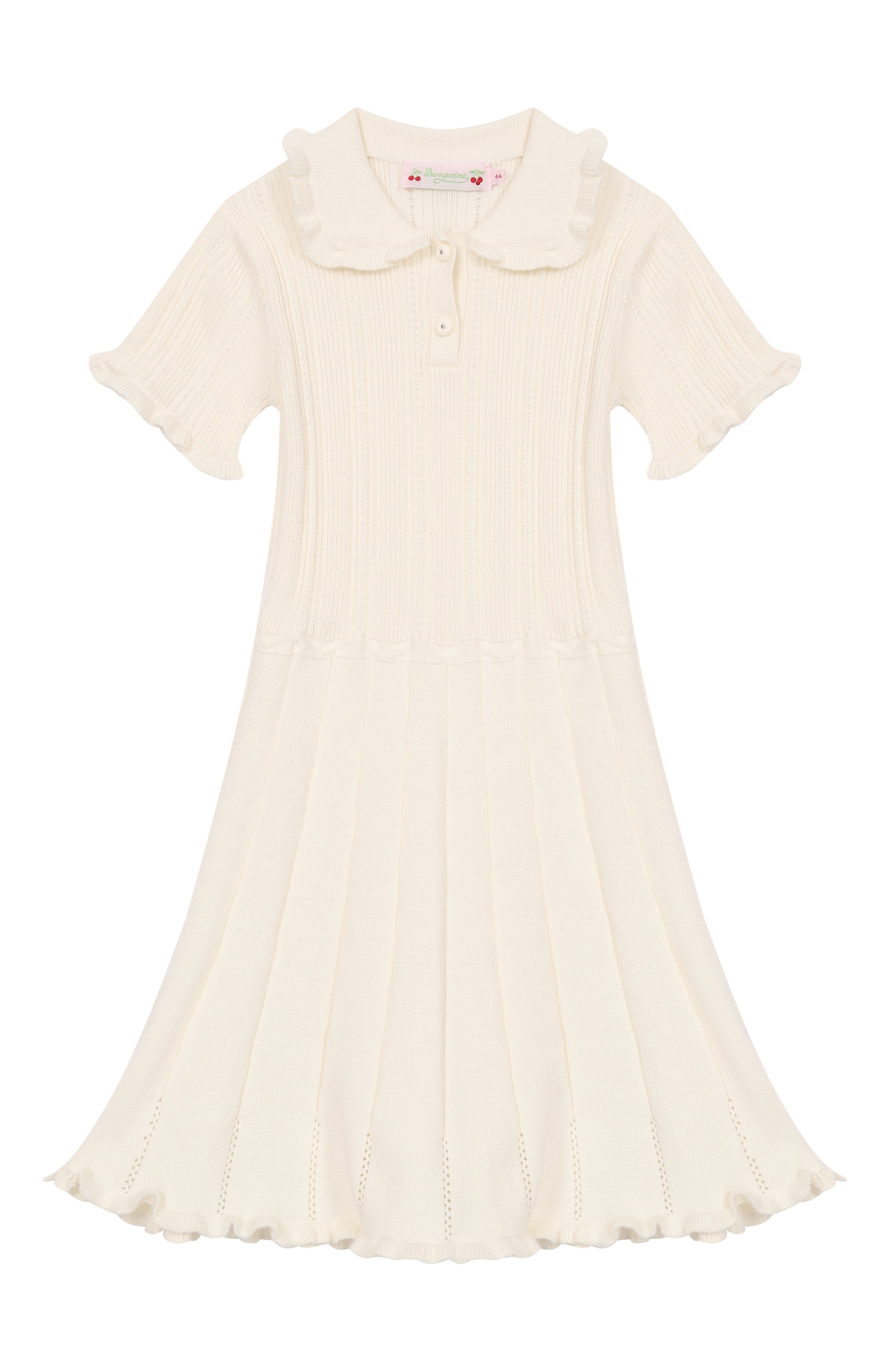 Платье из хлопка и кашемира BONPOINT, арт. S06GDRK00003/4A-8A, фото 1