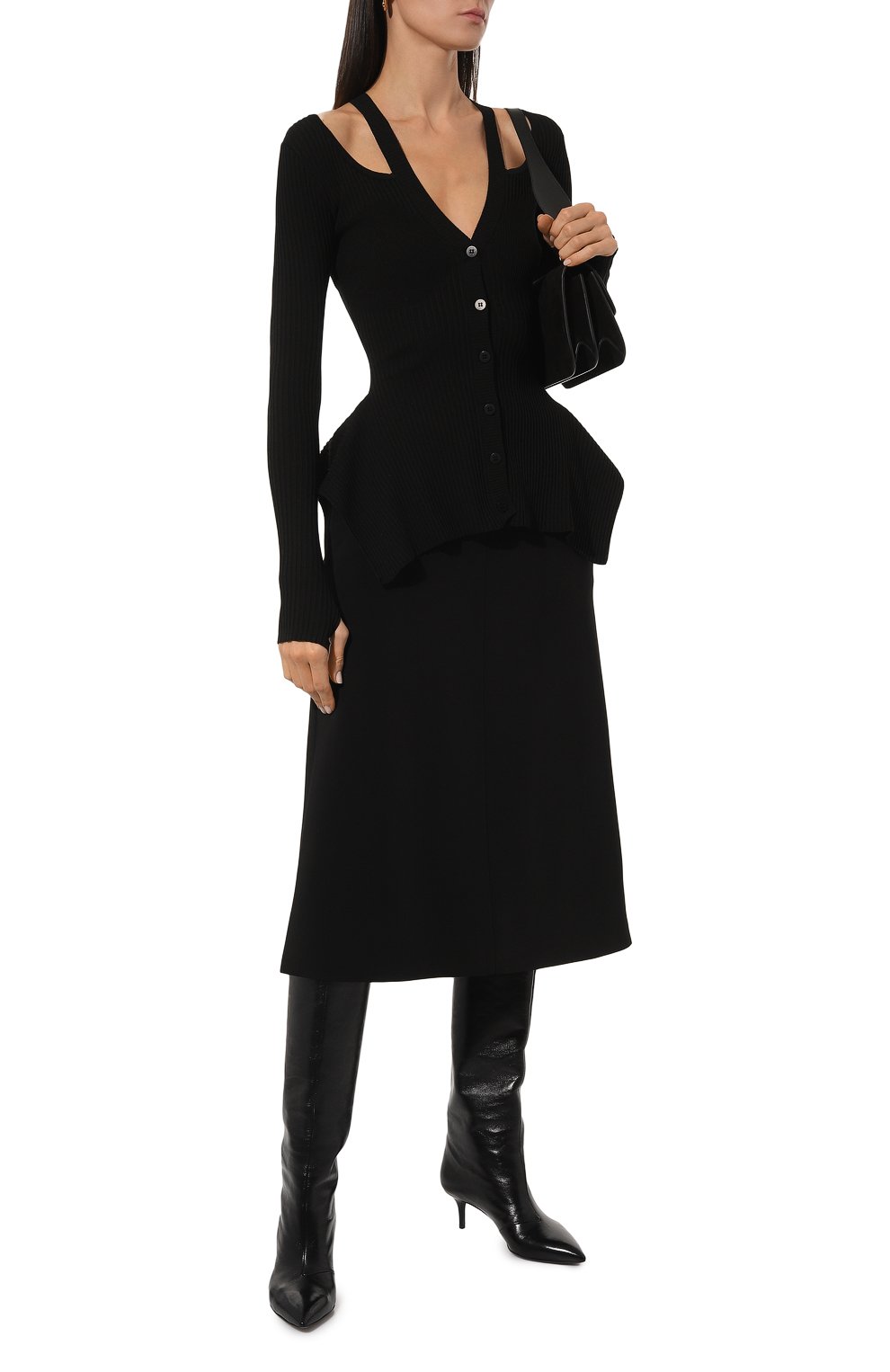 Кардиган из вискозы ANDREADAMO черного цвета по цене 69550 руб., арт. ADPF23CA01770473, фото 2 Кардиган из вискозы ANDREADAMO, арт. ADPF23CA01770473, фото 2