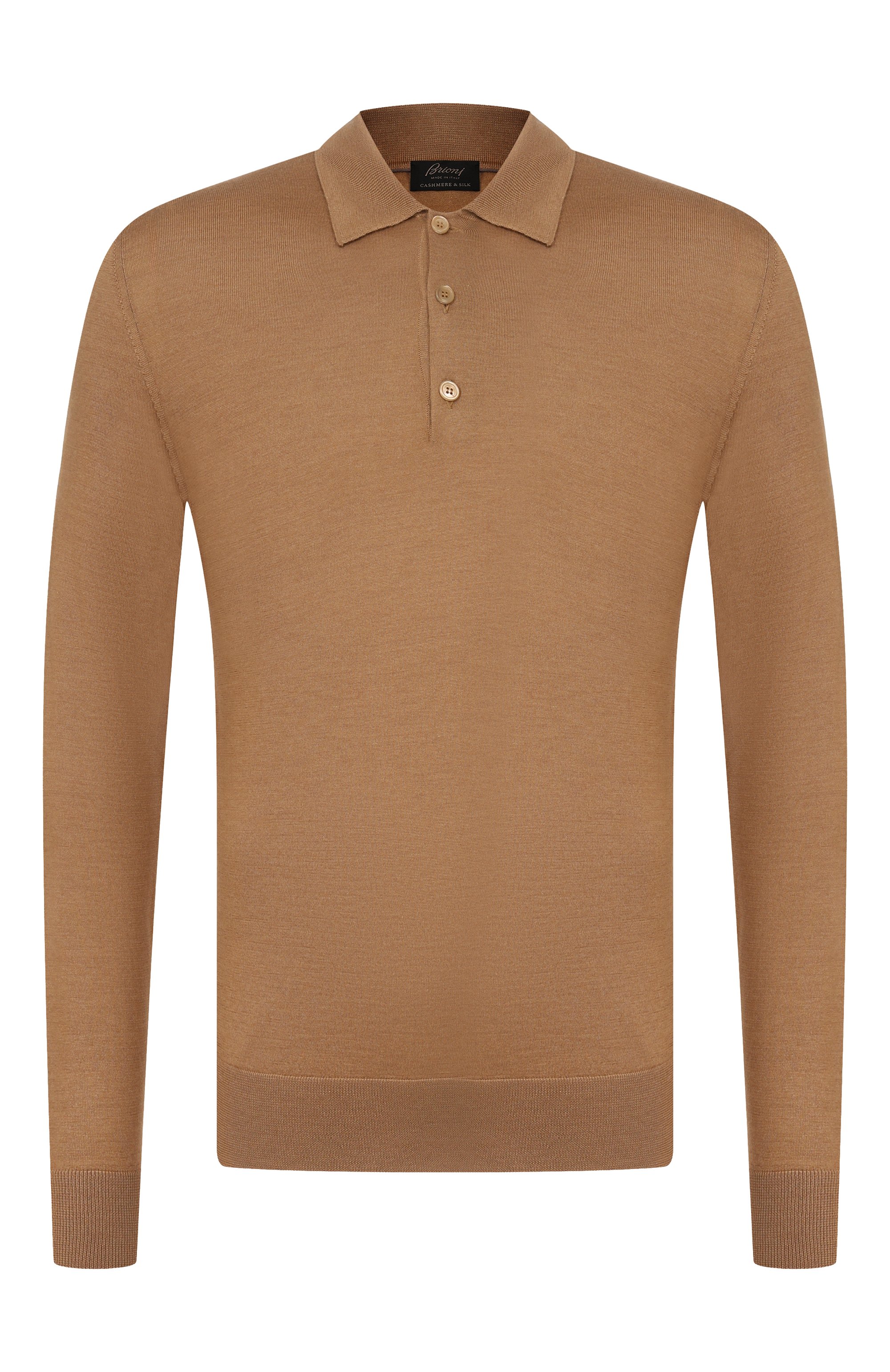 Поло из кашемира и шелка BRIONI бежевого цвета по цене 199500 руб., арт. UMR30L/P1K82, фото 1 Поло из кашемира и шелка BRIONI, арт. UMR30L/P1K82, фото 1