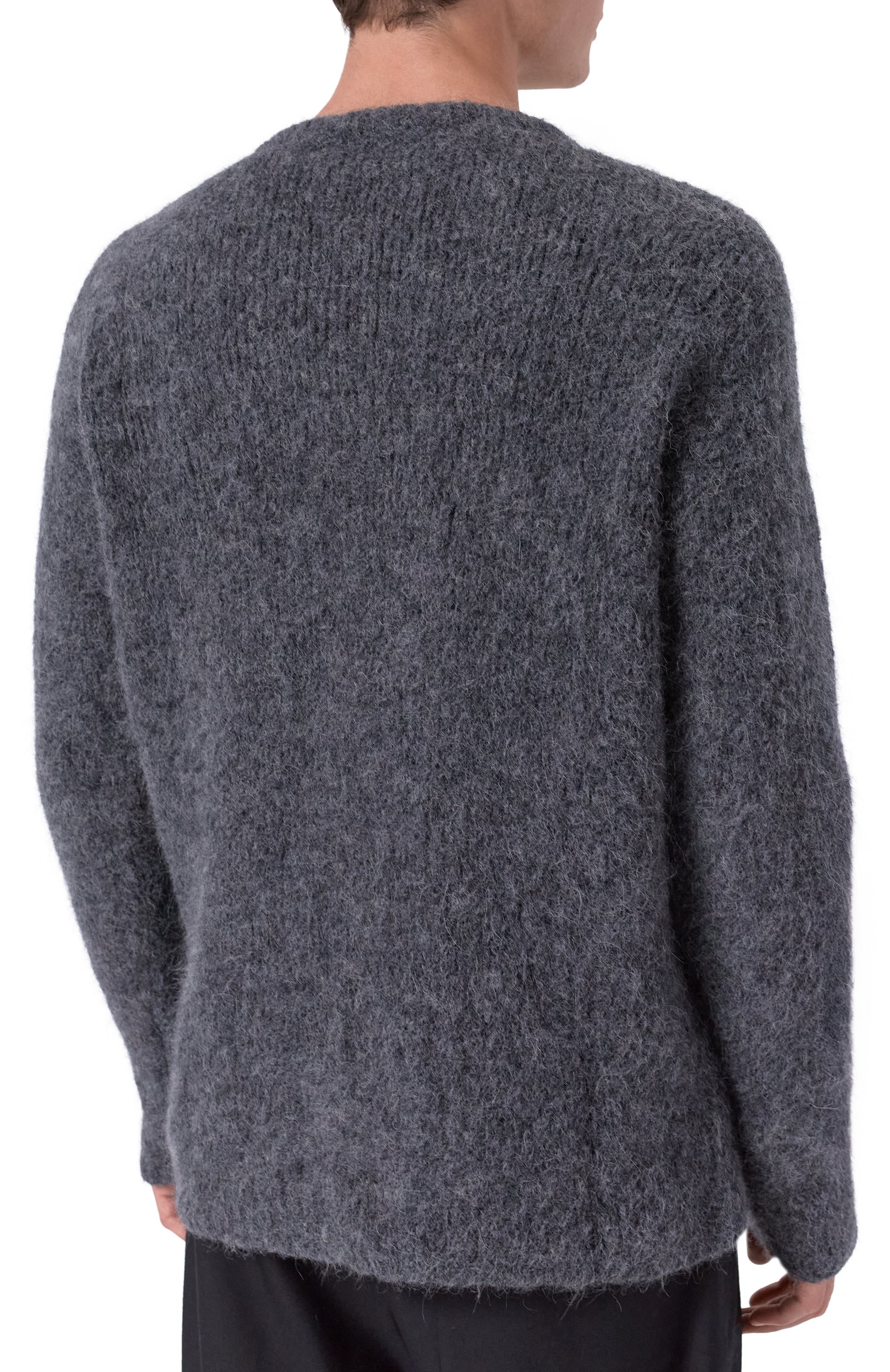Шерстяной джемпер NEVER ENOUGH темно-серого цвета по цене 52100 руб., арт. MKN083, фото 4 Шерстяной джемпер NEVER ENOUGH, арт. MKN083, фото 4