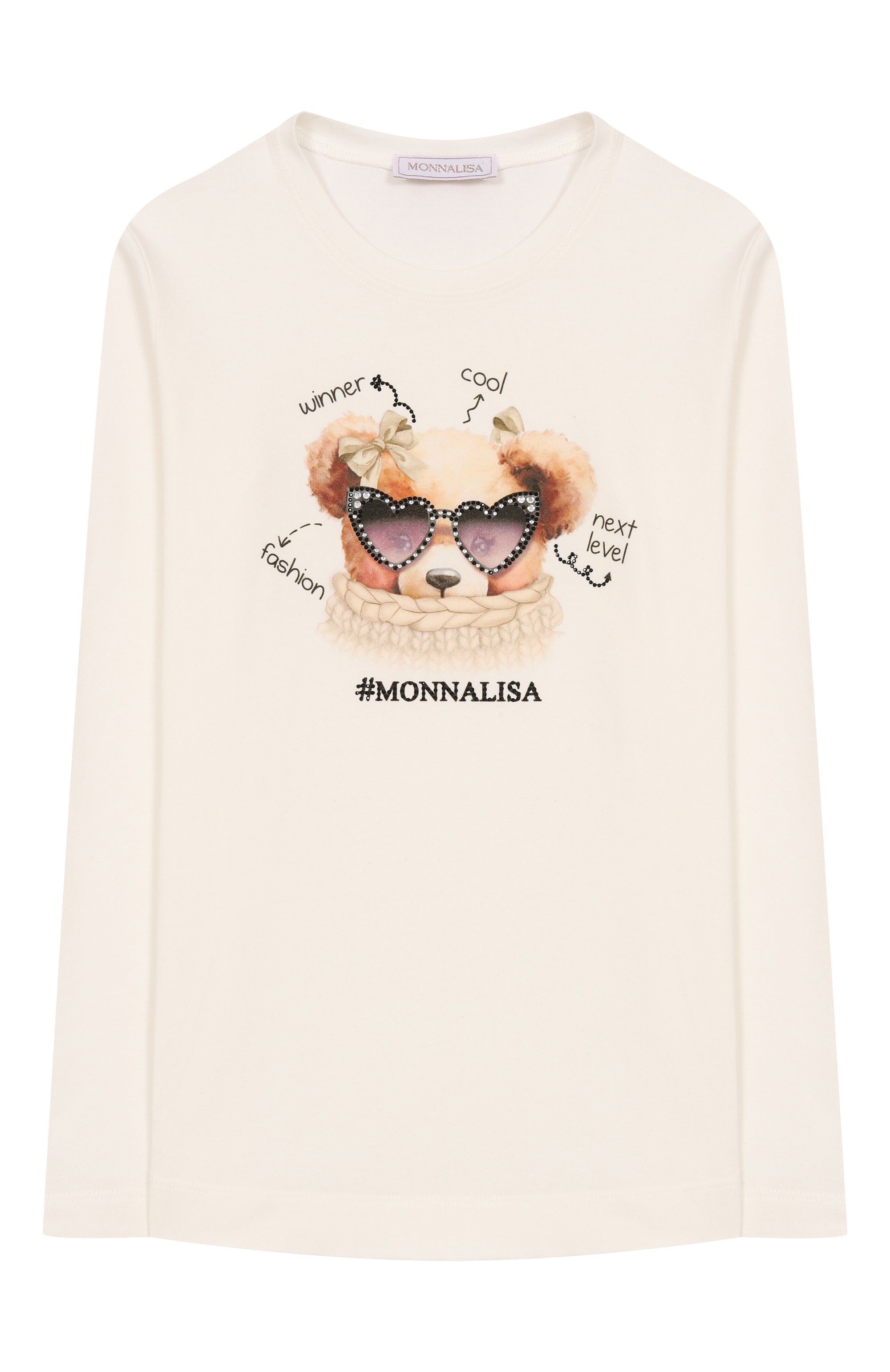 Хлопковый лонгслив MONNALISA, арт. 19F612, фото 1