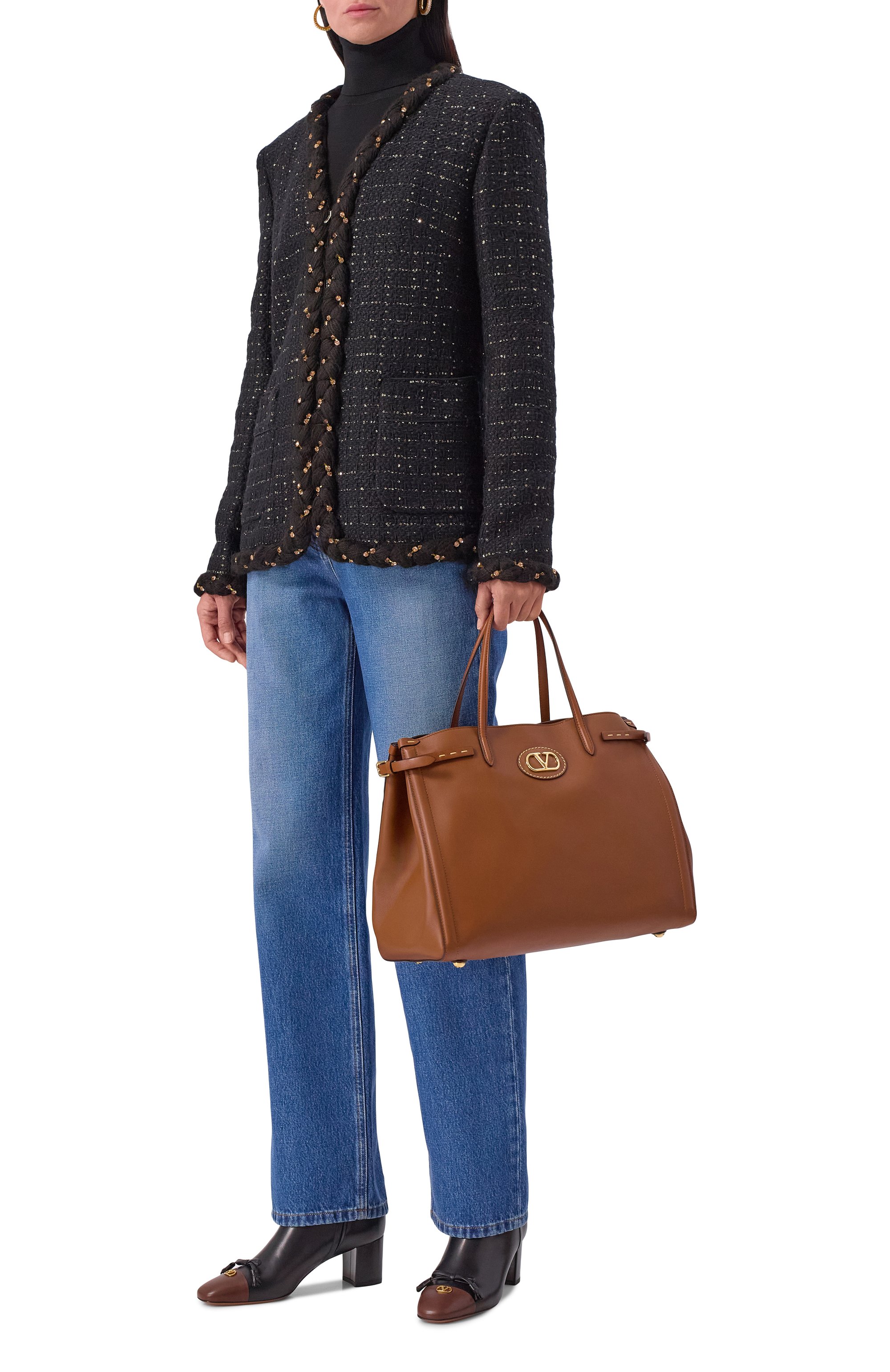 Кожаные ботильоны vg valet du roi VALENTINO черного цвета по цене 162500 руб., арт. 7W2S0ML4/DDT, фото 3 Кожаные ботильоны vg valet du roi VALENTINO, арт. 7W2S0ML4/DDT, фото 3