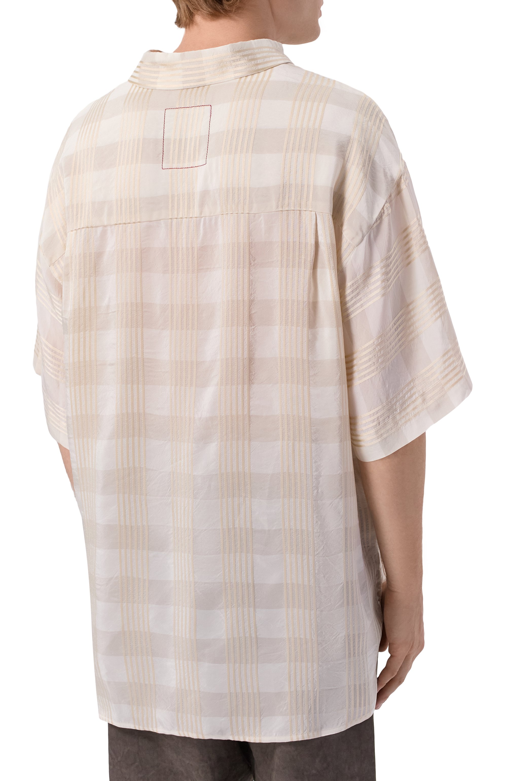 Рубашка из вискозы UMA WANG кремового цвета по цене 92650 руб., арт. UM1527, фото 4 Рубашка из вискозы UMA WANG, арт. UM1527, фото 4