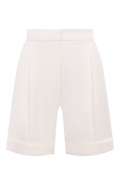 Женские шерстяные шорты ALEXANDER MCQUEEN белого цвета, арт. 741600/QJACX | Фото 1 (Длина Ж (юбки, платья, шорты): Мини; Материал внешний: Шерсть; Стили: Кэжуэл; Материал сплава: Проставлено; Драгоценные камни: Проставлено)