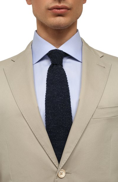 Галстук из хлопка и льна BRUNELLO CUCINELLI, арт. MQ8560018, фото 2