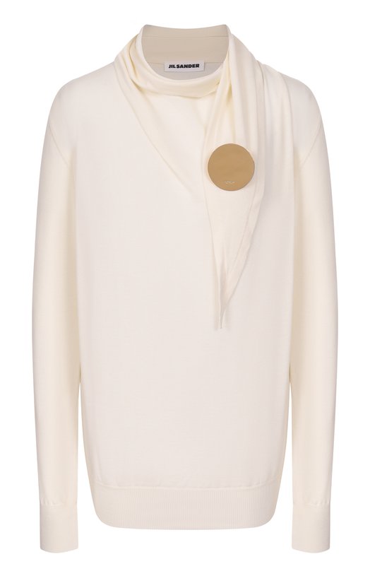 Шерстяной пуловер Jil Sander J01GP0130/J14828 Кремовый J01GP0130/J14828