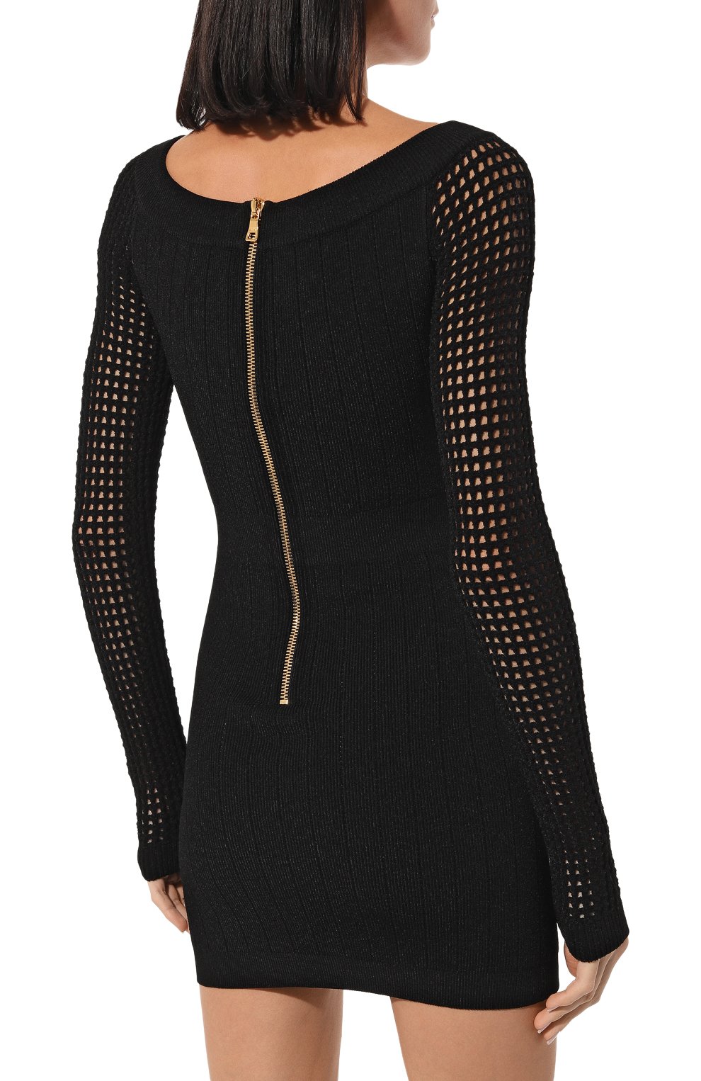 Платье из вискозы BALMAIN, арт. AF0R8398KE17, фото 4