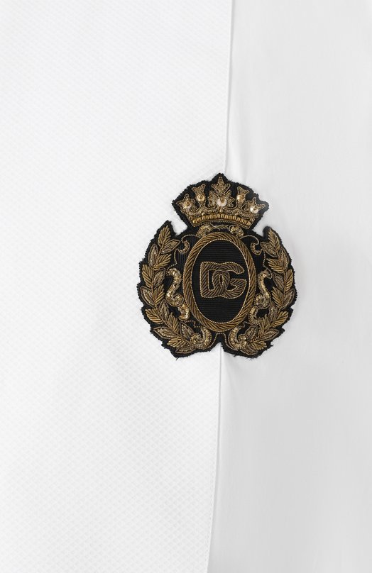 Хлопковая сорочка Dolce & Gabbana G5EN5Z/FU5U8 Белый  G5EN5Z/FU5U8 Фото 6