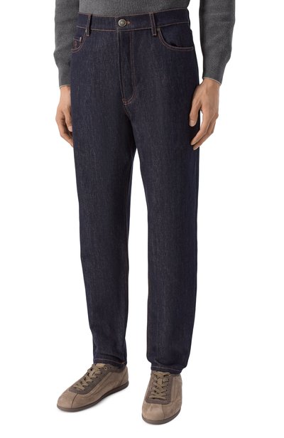 Джинсы iconic fit BRUNELLO CUCINELLI темно-синего цвета по цене 129500 руб., арт. M233P02090, фото 3 Джинсы iconic fit BRUNELLO CUCINELLI, арт. M233P02090, фото 3