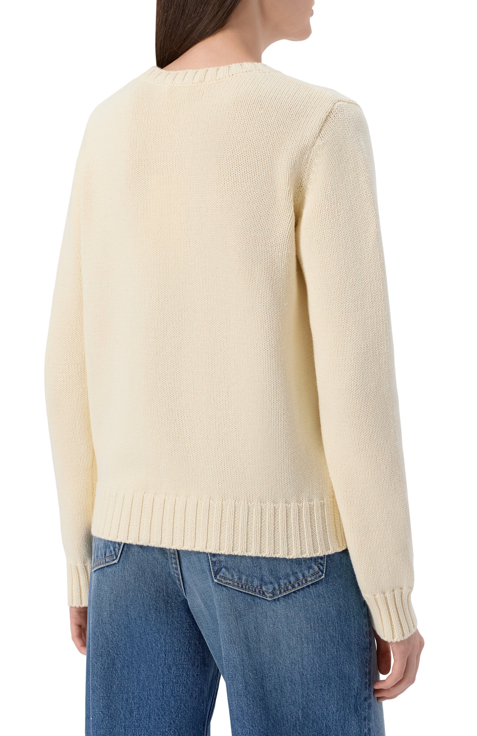 Хлопковый пуловер SPORTY AND RICH, арт. WS06565245WH37, фото 4