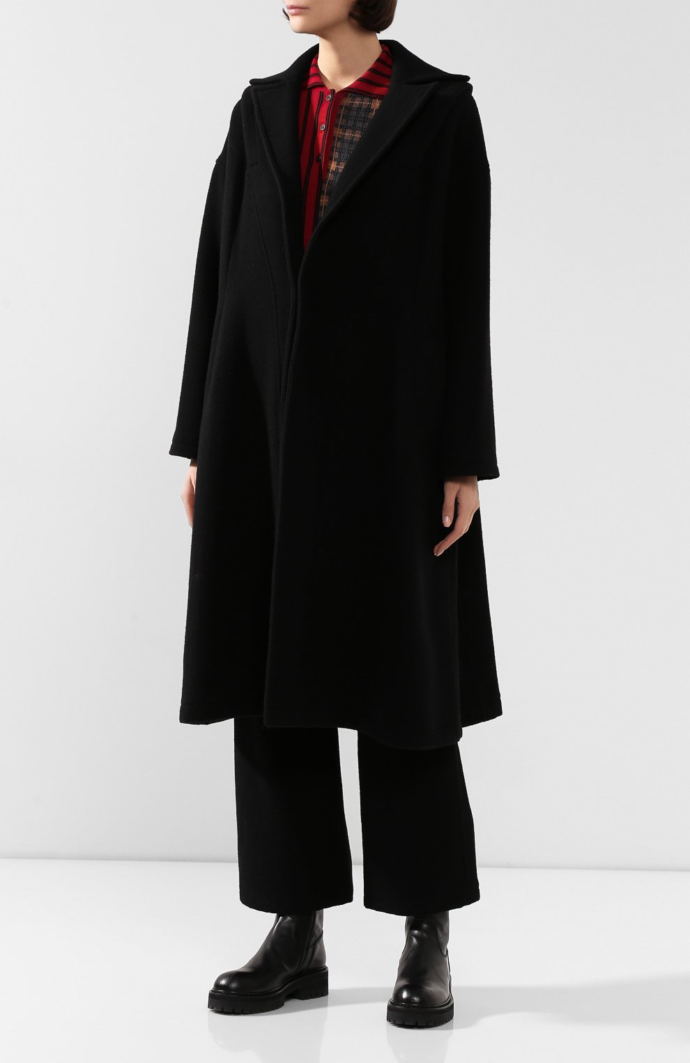 Шерстяное пальто YOHJI YAMAMOTO, арт. NC-C03-112, фото 3