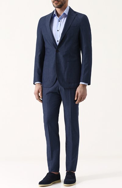 Замшевые дерби на контрастной подошве LORO PIANA, арт. FAG1545, фото 2