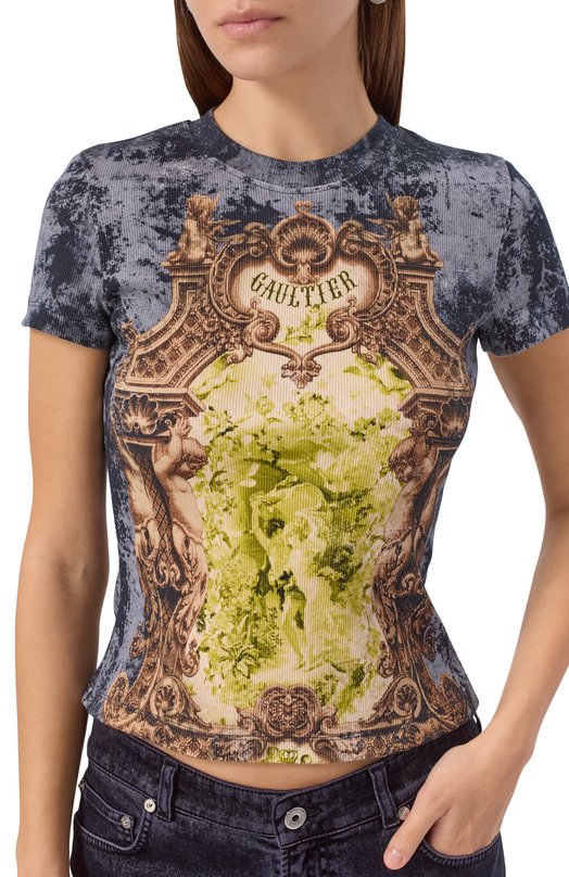 Хлопковая футболка Jean Paul Gaultier 25/04-W-T0301/J013P Разноцветный  25/04-W-T0301/J013P Фото 5