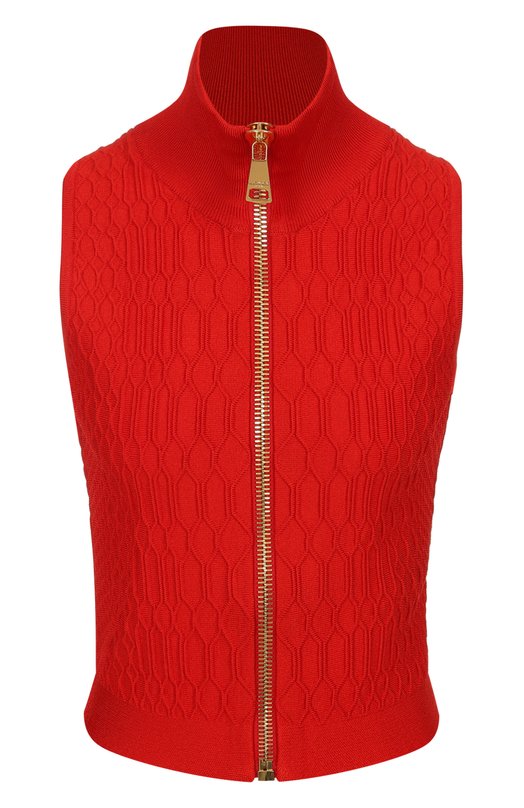 Топ из вискозы Balmain FF0AB203/KJ03 Красный FF0AB203/KJ03