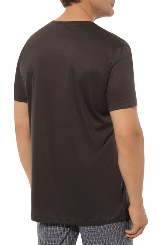 Хлопковая футболка Van Laack PAR0/180031/3XL Коричневый  PAR0/180031/3XL Фото 4