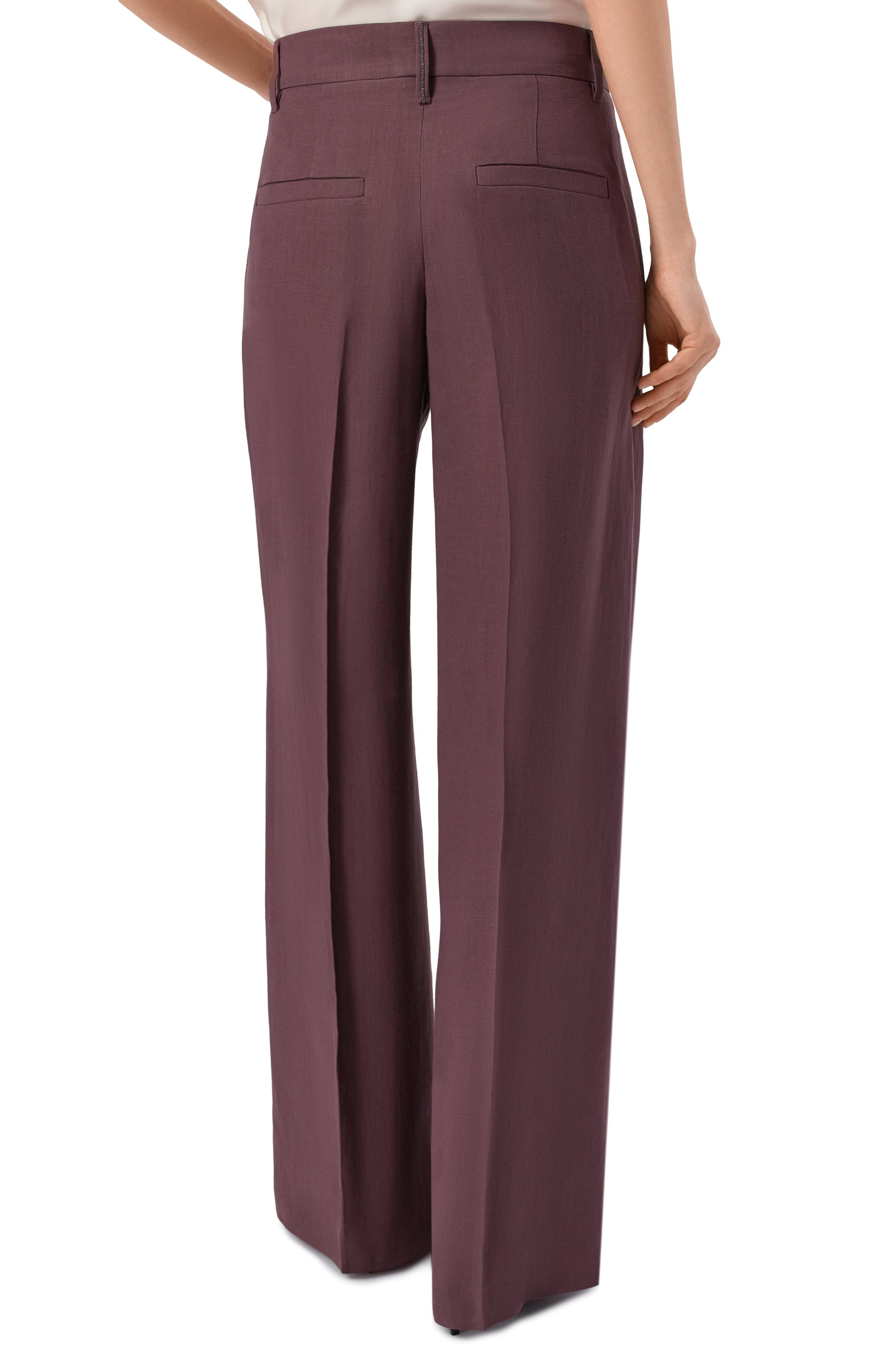 Брюки из вискозы и льна BRUNELLO CUCINELLI, арт. MH126P8884, фото 4