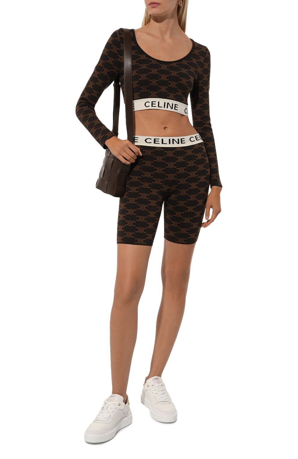 Топ из шелка и хлопка CELINE, арт. 2AG03/916T, фото 2