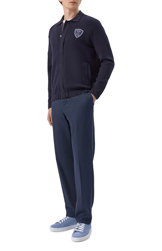 Хлопковый кардиган Kiton UMM0769 Синий  UMM0769 Фото 2