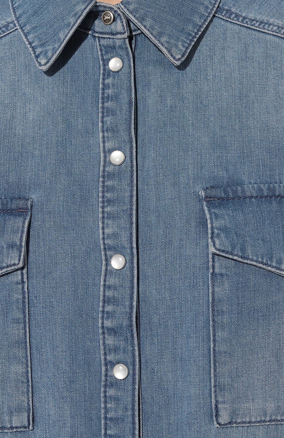 Джинсовая рубашка PATRIZIA PEPE голубого цвета по цене 24800 руб., арт. 8C0586_D031, фото 5 Джинсовая рубашка PATRIZIA PEPE, арт. 8C0586_D031, фото 5