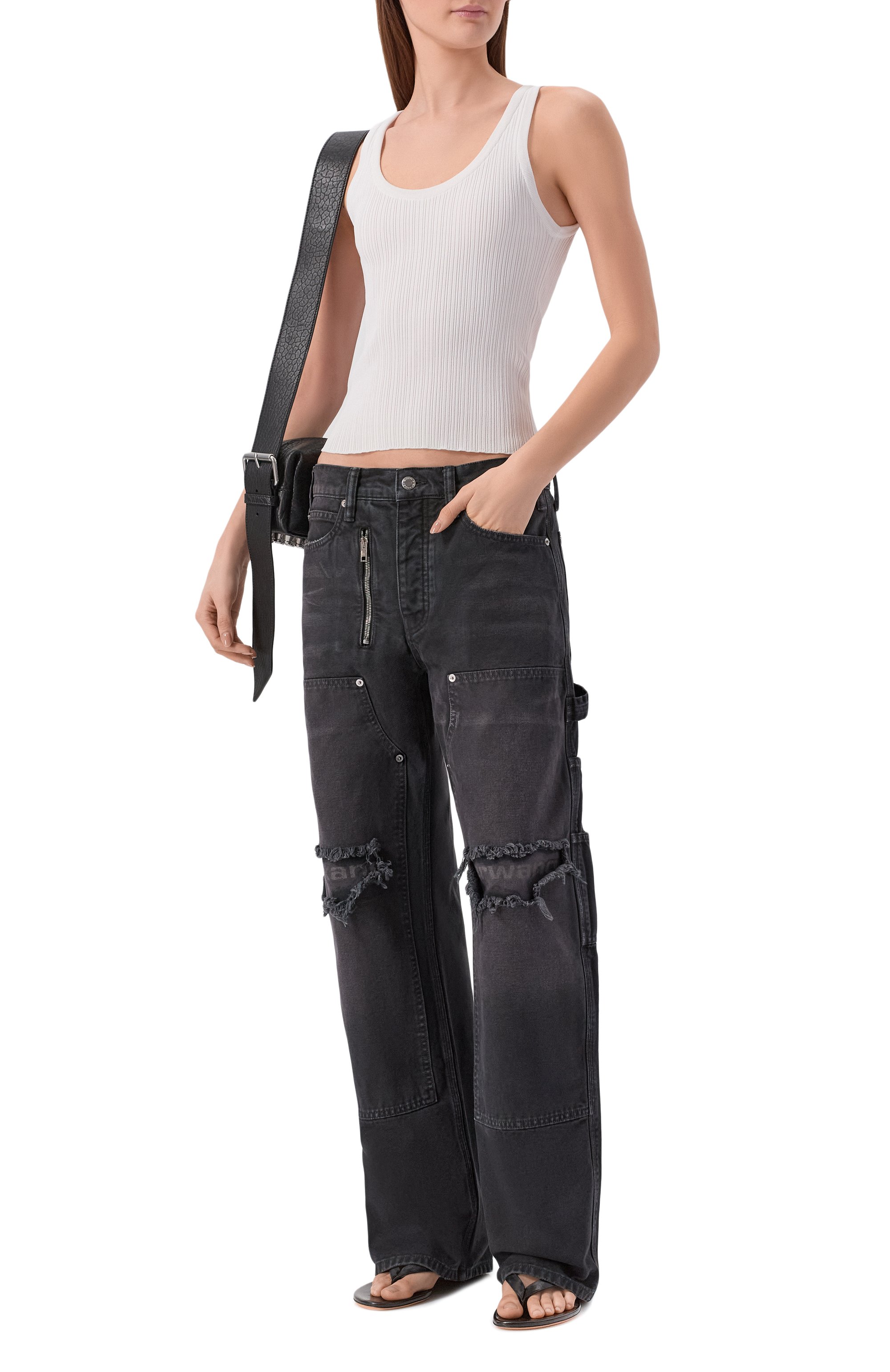 Хлопковые брюки ALEXANDER WANG, арт. 4DC2264991, фото 2