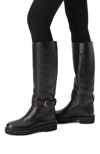 Женские кожаные сапоги vlogo signature VALENTINO, арт. 9W2S0QA3/VQK
