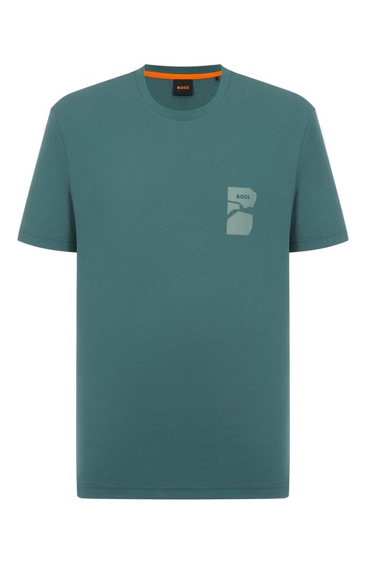 Хлопковая футболка BOSS Orange 50554610 Зелёный 50554610
