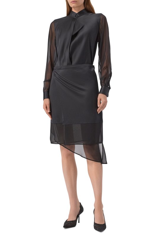 Шелковое платье Helmut Lang P04HW604 Чёрный  P04HW604 Фото 3
