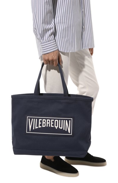 Хлопковая сумка VILEBREQUIN темно-синего цвета по цене 35900 руб., арт. BRGU3100/390, фото 2 Хлопковая сумка VILEBREQUIN, арт. BRGU3100/390, фото 2