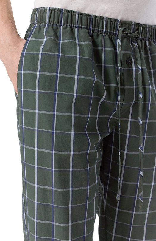 Хлопковые домашние брюки Hanro 075114 Зелёный  075114 Фото 5