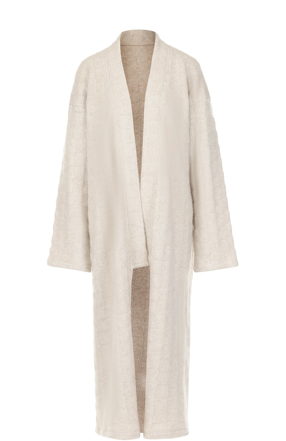 Удлиненный кардиган из кашемира THE ELDER STATESMAN молочного цвета по цене 337000 руб., арт. KSKIM, фото 1 Удлиненный кардиган из кашемира THE ELDER STATESMAN, арт. KSKIM, фото 1