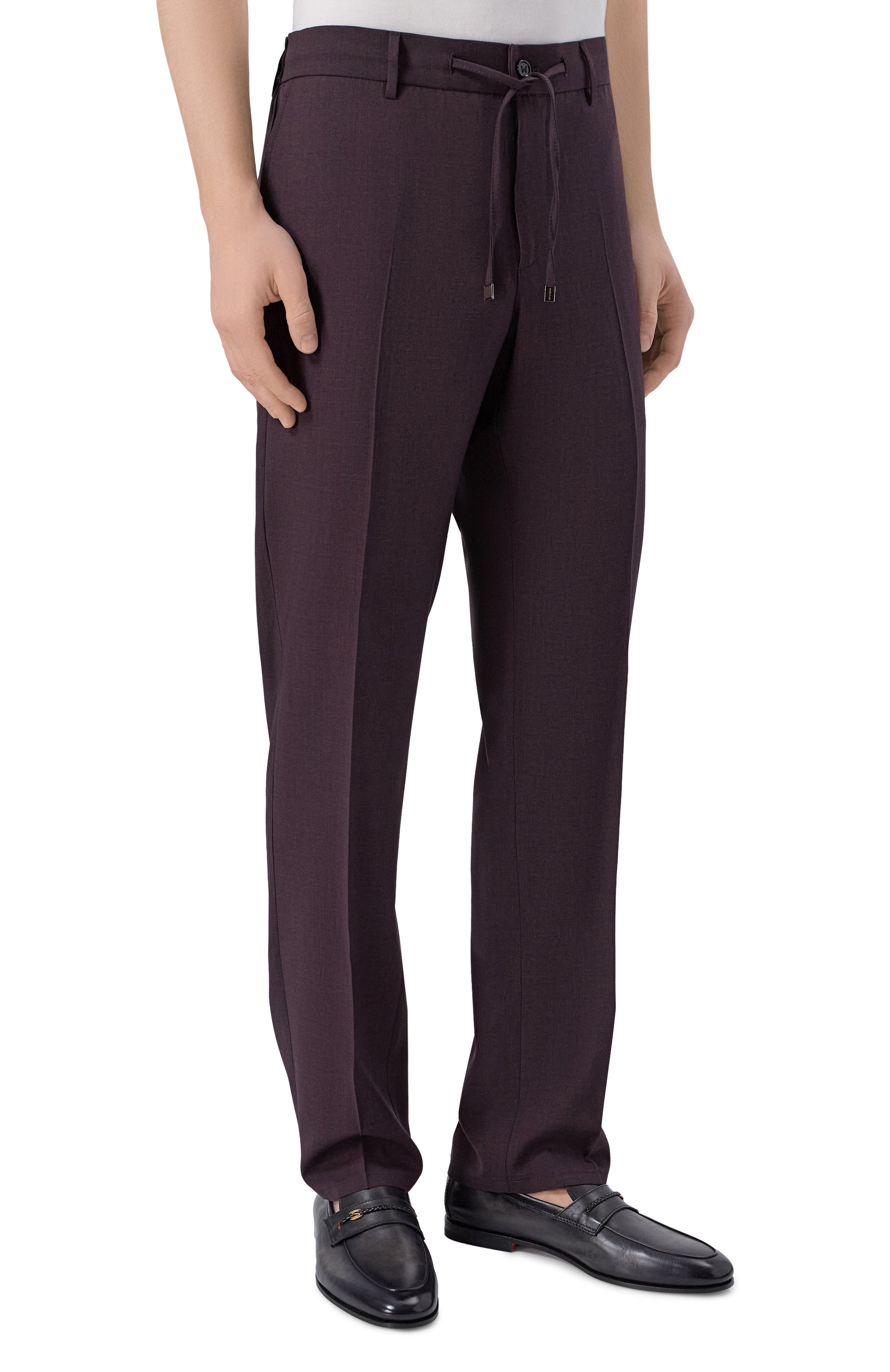 Брюки из шерсти и вискозы BERWICH темно-коричневого цвета по цене 39750 руб., арт. SPIAGGIA 20/ZG1350, фото 3 Брюки из шерсти и вискозы BERWICH, арт. SPIAGGIA 20/ZG1350, фото 3