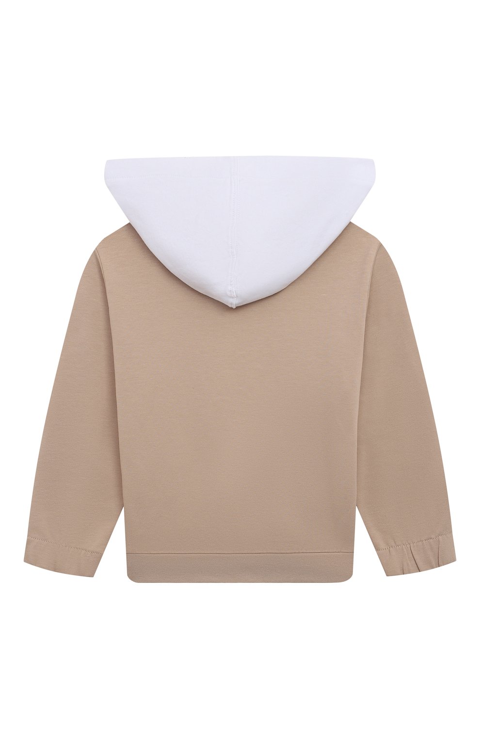 Хлопковая толстовка MONNALISA бежевого цвета по цене 14700 руб., арт. 28C800, фото 2 Хлопковая толстовка MONNALISA, арт. 28C800, фото 2