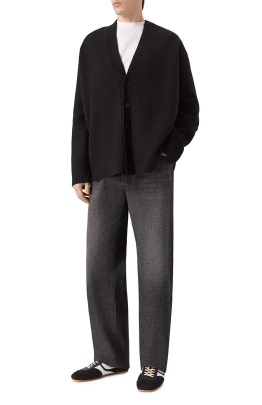 Замшевые кеды Dries Van Noten 021726/0126 Чёрно-белый  021726/0126 Фото 2