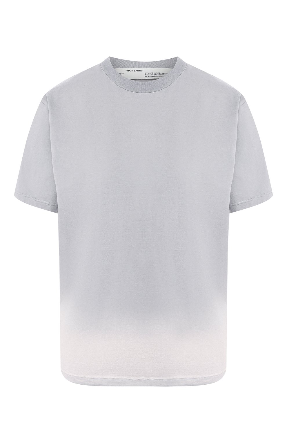 Хлопковая футболка OFF-WHITE серого цвета по цене 23350 руб., арт. 0WAA049R20F291240808, фото 1 Хлопковая футболка OFF-WHITE, арт. 0WAA049R20F291240808, фото 1