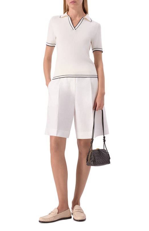 Поло из шелка и хлопка MVST M26.2PW.K223-SS/Y201 Белый  M26.2PW.K223-SS/Y201 Фото 2