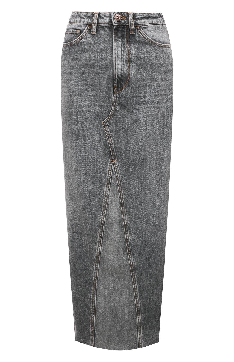 Джинсовая юбка 3X1 серого цвета по цене 35150 руб., арт. 31-WS2003-DR0134/BR0NX, фото 1 Джинсовая юбка 3X1, арт. 31-WS2003-DR0134/BR0NX, фото 1